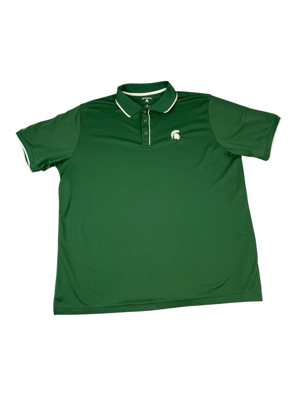 Michigan State Spartans Polo Shirt, Green, Antigua, Moisture Wicking Men’s XL